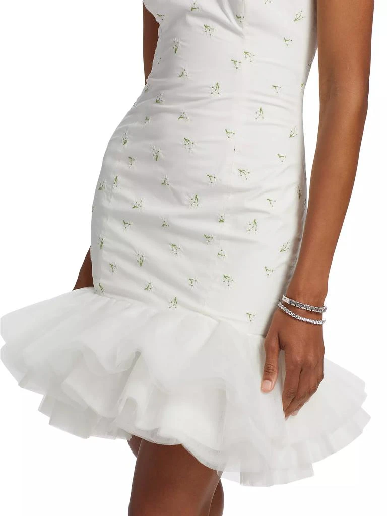 The Bar Blake Embroidered Flare Minidress 7