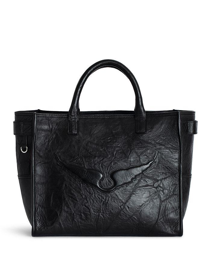 ZADIG & VOLTAIRE Medium Sunny Bag in Black Grained Leather