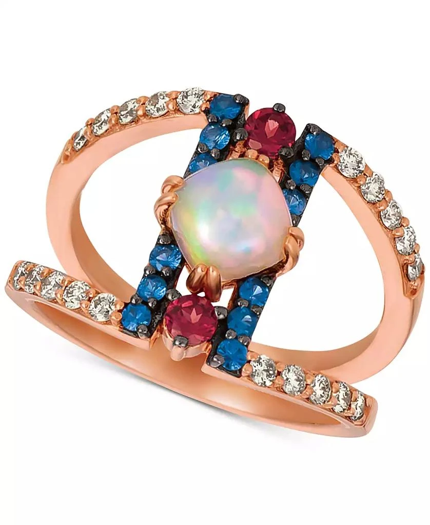 Le Vian Multi-Gemstone (7/8 ct. t.w.) & Nude Diamonds (1/3 ct. t.w.) Statement Ring in 14k Rose Gold 1