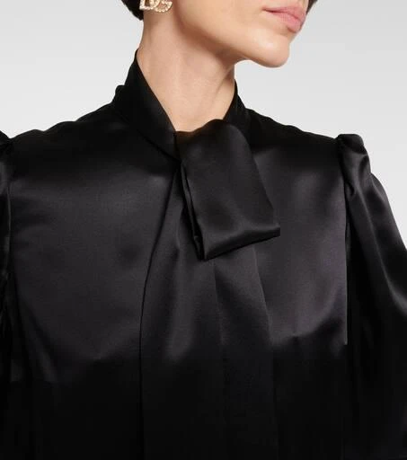 Dolce 
Gabbana Bow-detail silk satin blouse 4