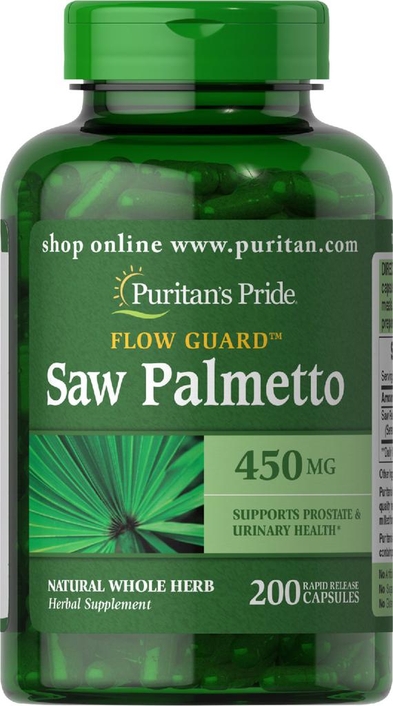 Puritan's Pride Saw Palmetto 450 mg 200 Capsules