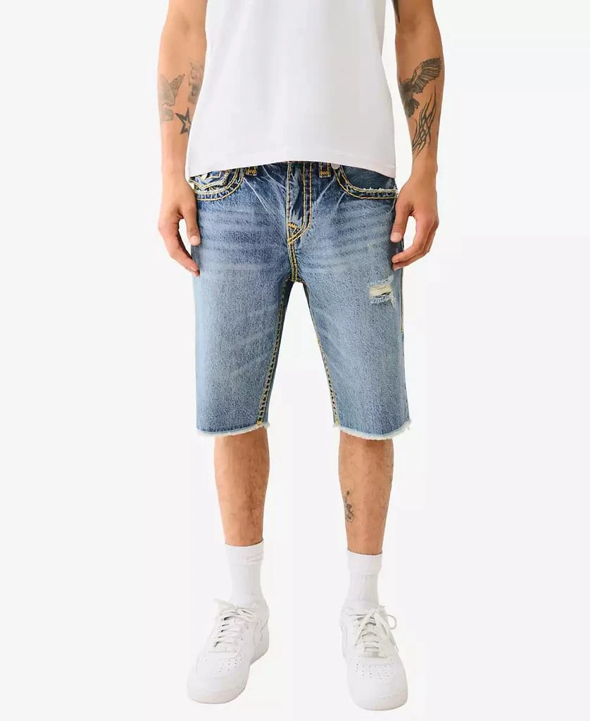 True Religion Men's Ricky Super T Flap Fray Shorts 1