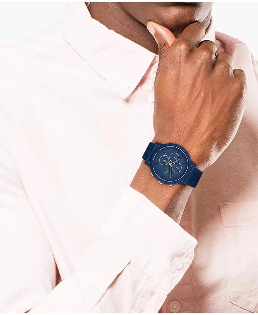 Lacoste Men's L 12.12. Chrono Blue Silicone Strap Watch 43mm 4