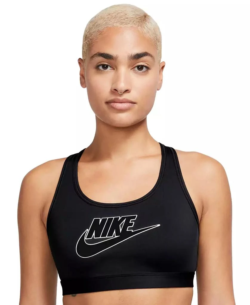 Nike Women's Swoosh Logo Medium-Support Padded Sport Bra 1