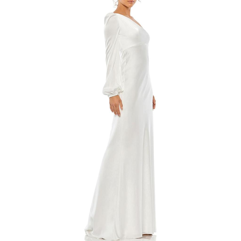 Ieena for Mac Duggal Womens One Shoulder Long Evening Dress
