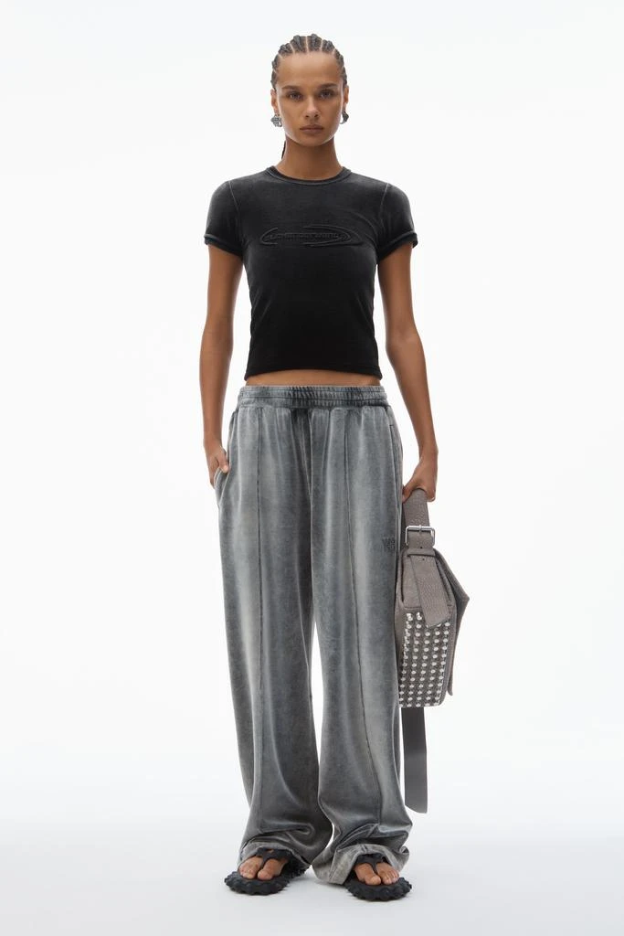 Alexander Wang Baby Tee in Plush Velour 6