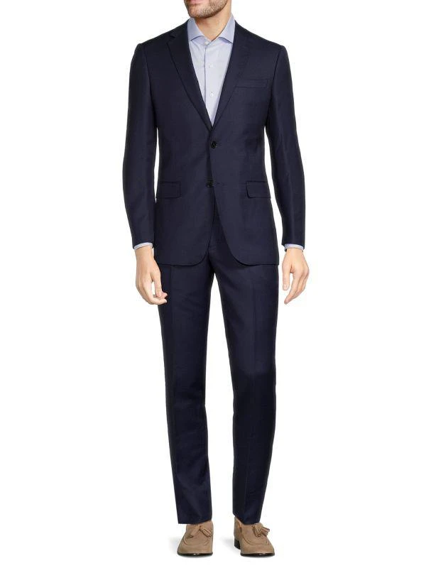 cavalli CLASS Birdseye Wool Slim-Fit Suit 1