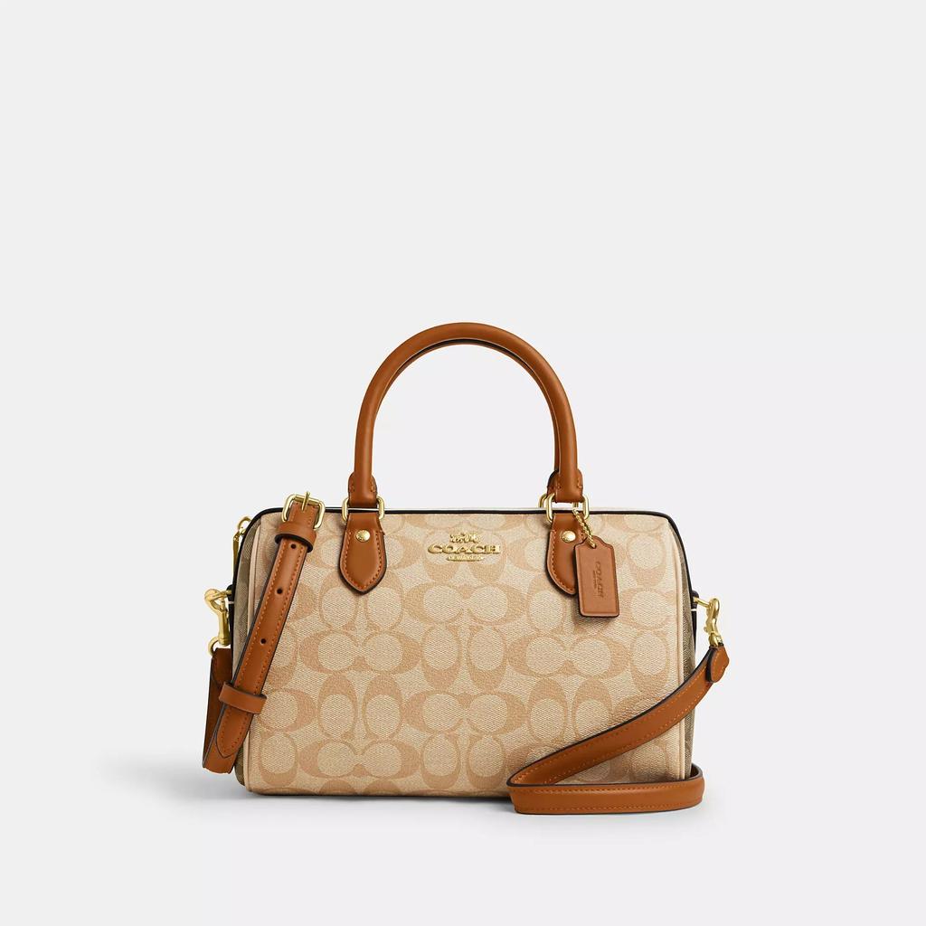 Coach Outlet Coach Outlet Rowan Satchel In Blocked Signature Canvas