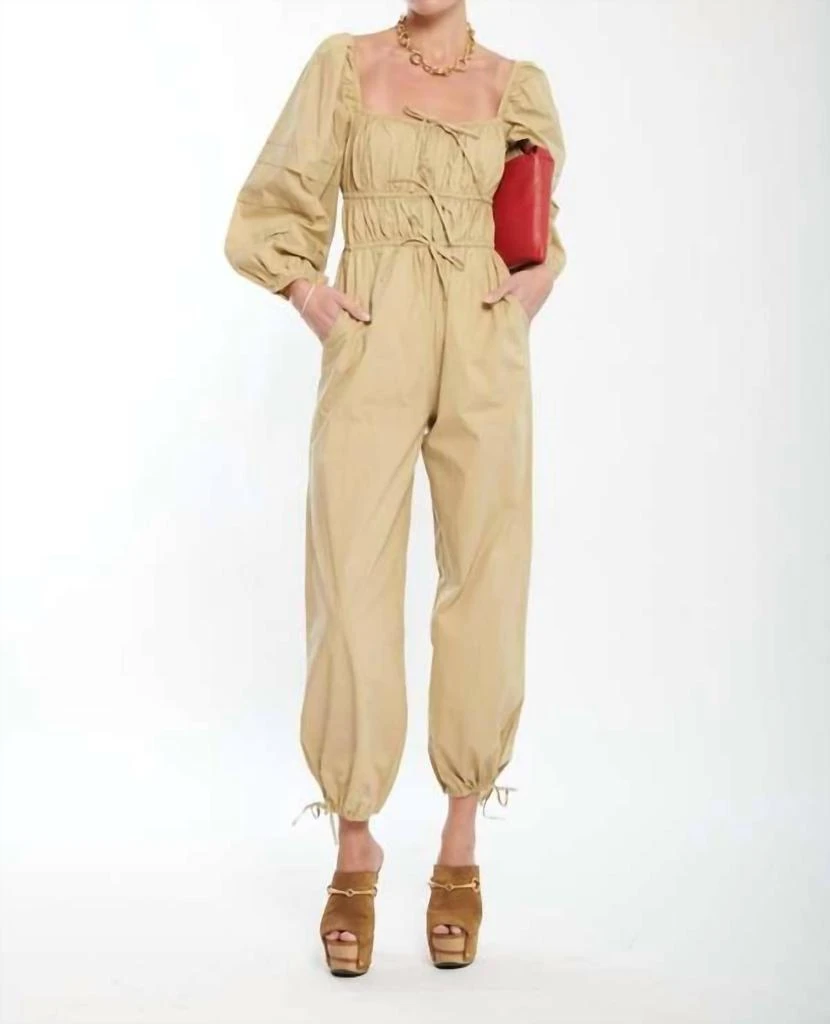 Ulla Johnson Amalie Jumpsuit in Dune 1