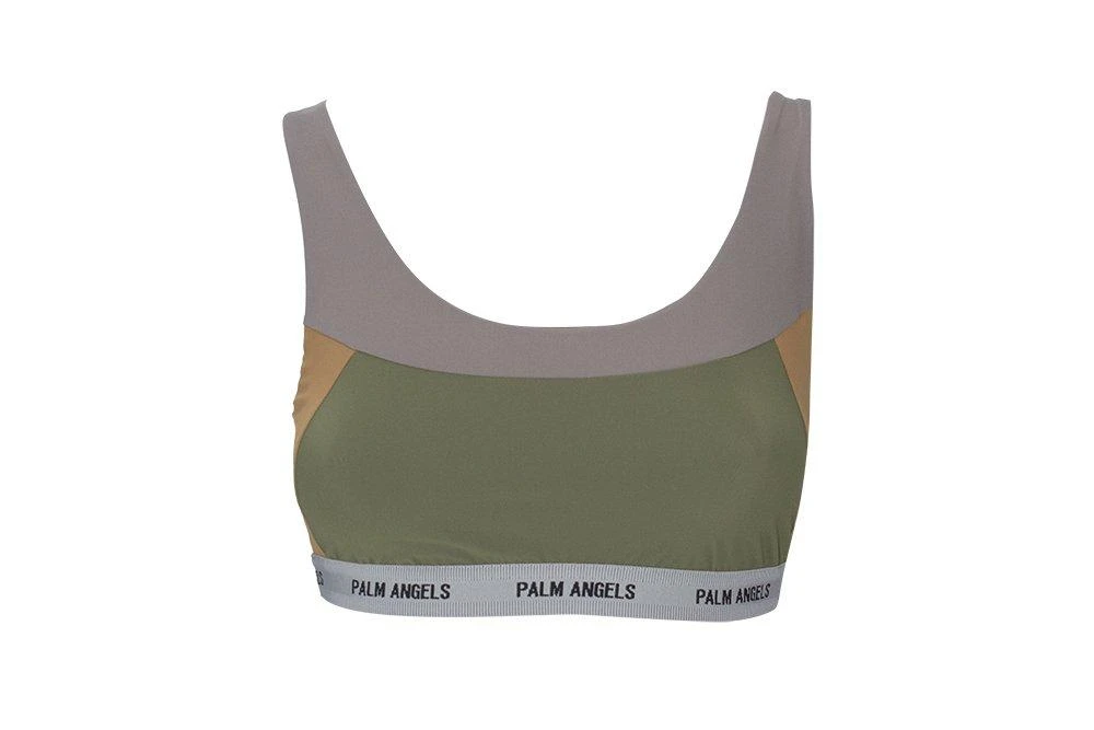 Palm Angels Palm Angels Logo Taped Panelled Sports Bra 1