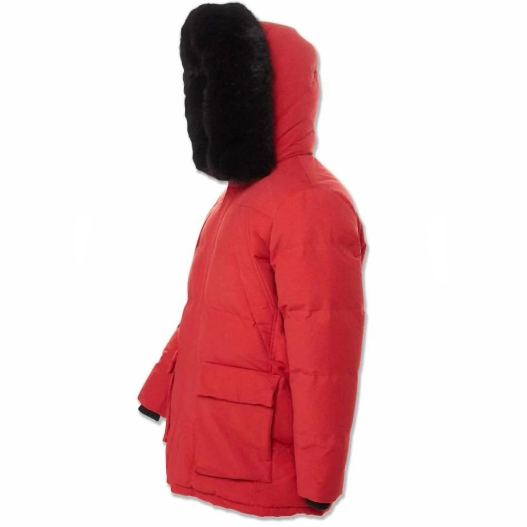 JORDAN CRAIG Bismarck Fur Lined Parka Jacket In Red 4