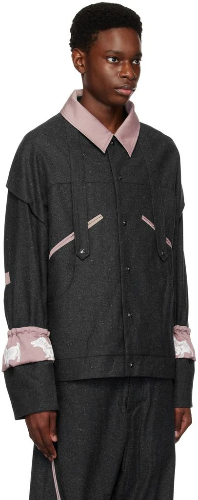 Kiko Kostadinov Gray & Beige Xolo Jacket 2