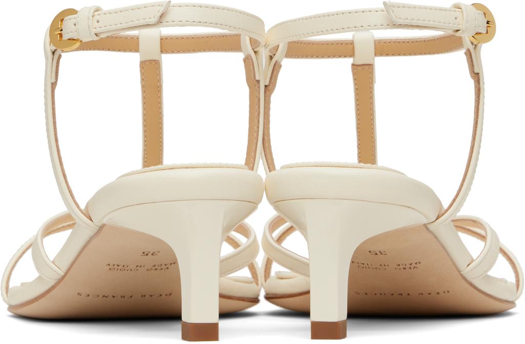 Dear Frances Off-White Tee Heeled Sandals
