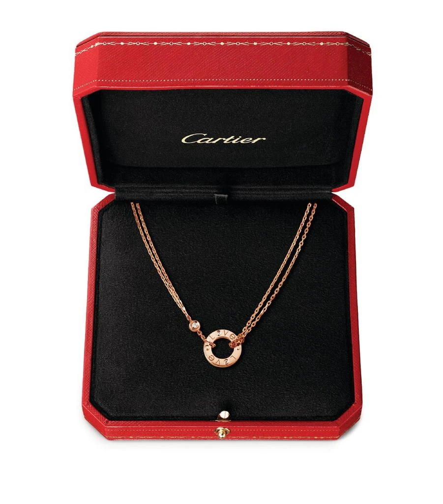 Cartier Rose Gold and Diamond LOVE Necklace 3