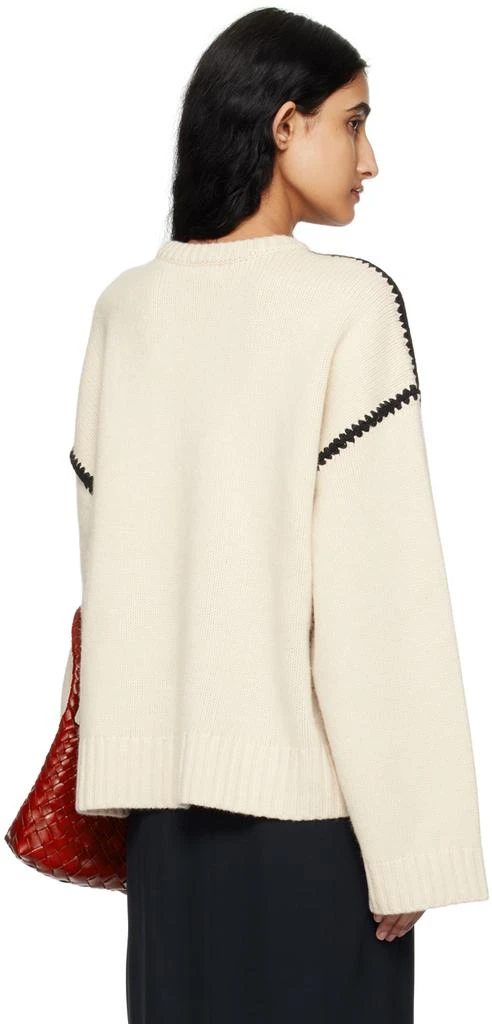Totême Off-White Embroidered Sweater 3