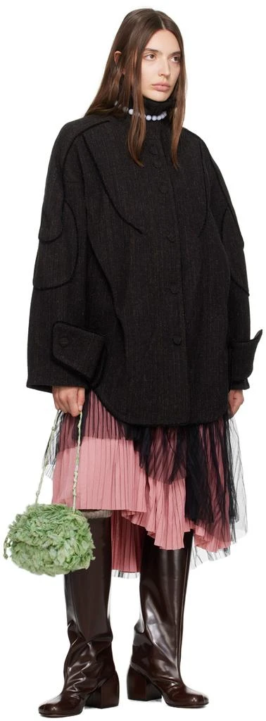 Kiko Kostadinov Brown Armoured Trim Coat 4