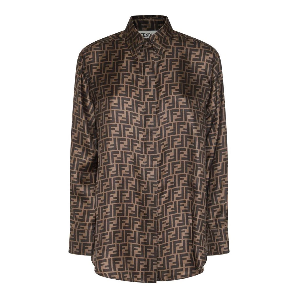 Fendi Fendi All-Over FF Jacquard Long-Sleeved Shirt 1
