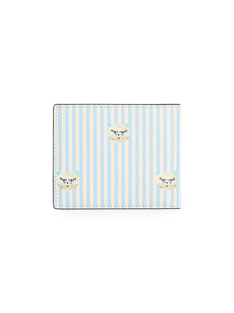 Valentino VLogo Signature Wallet in Grainy Calfskin with Le Chat De La Maison Print 3