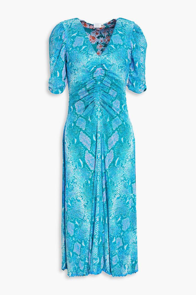 Diane von Furstenberg Koren reversible printed stretch-mesh dress