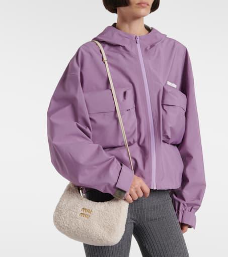 Miu Miu Wander Small shearling shoulder bag - Free Shipping