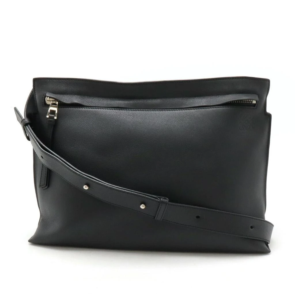 Loewe Anagram T Leather Messenger Bag Black 1