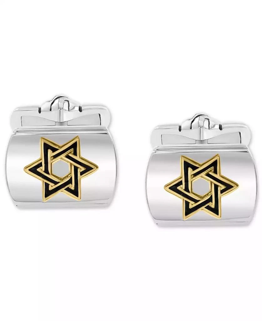 Effy EFFY® Men
s Star Of David Cufflinks in Sterling Silver 
18k Gold-Plated Sterling Silver 3