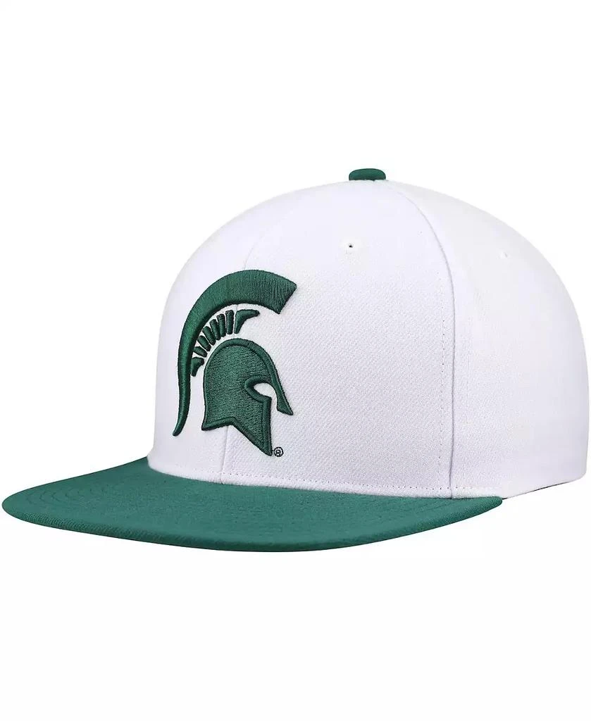 Mitchell & Ness Men's White/Green Michigan State Spartans 2-Tone 2.0 Snapback Hat 1