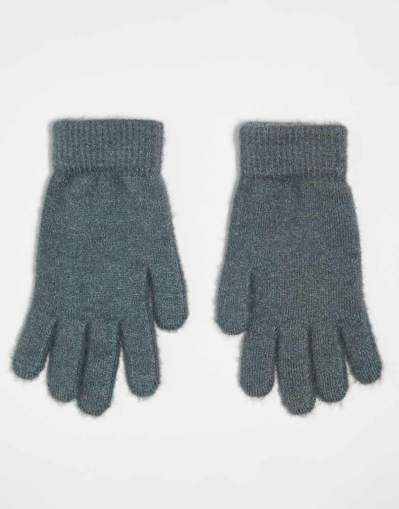 Monki Monki hairy gloves in grey