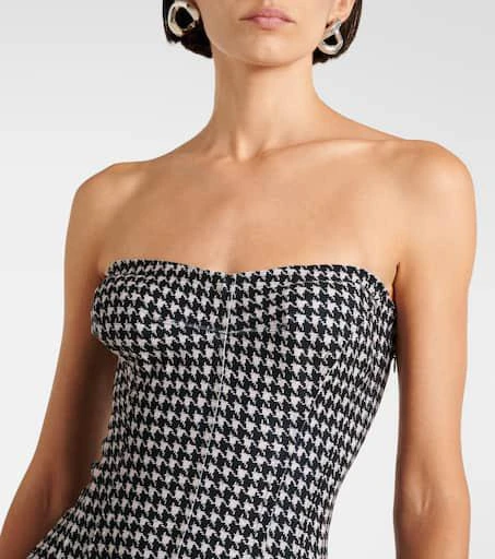 Norma Kamali Strapless Grace houndstooth minidress 4