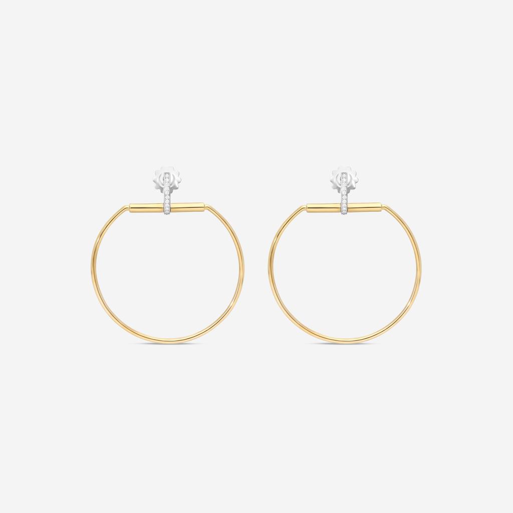 Roberto Coin Roberto Coin Classic Parisienne 18K Yellow & White Gold Diamond Drop Earrings 8882387AJERX