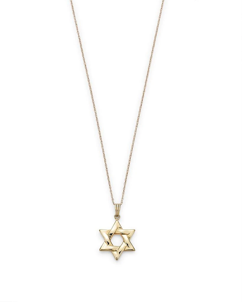 Bloomingdale's Star of David Pendant Necklace in 14K Yellow Gold, 18" 4
