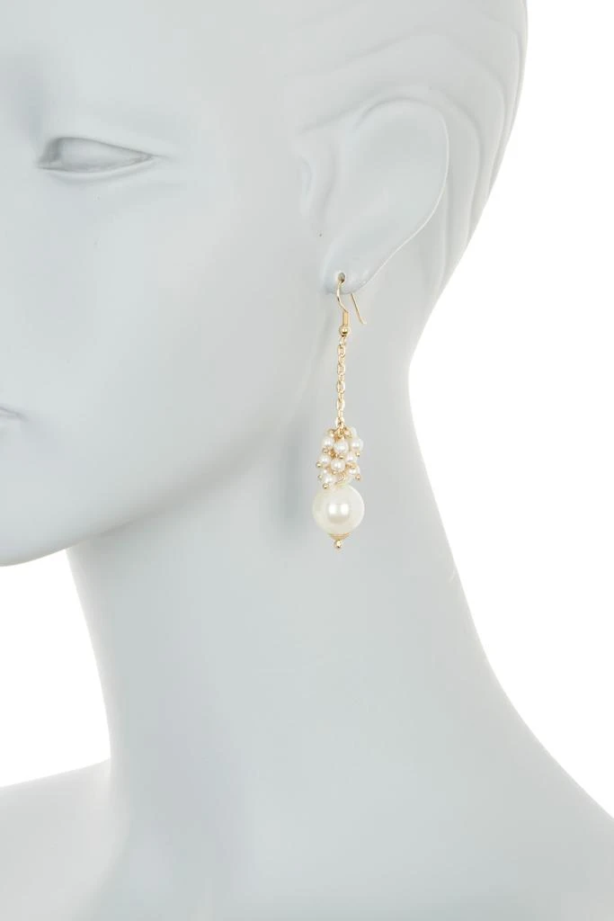 Area Stars Pearl Cluster Chain Drop Earrings 2