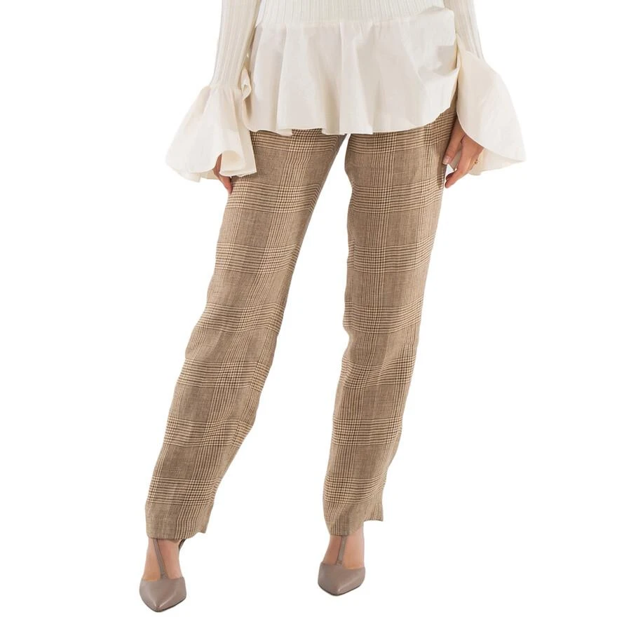 Ralph Lauren Prince Of Wales Check Linen Trousers