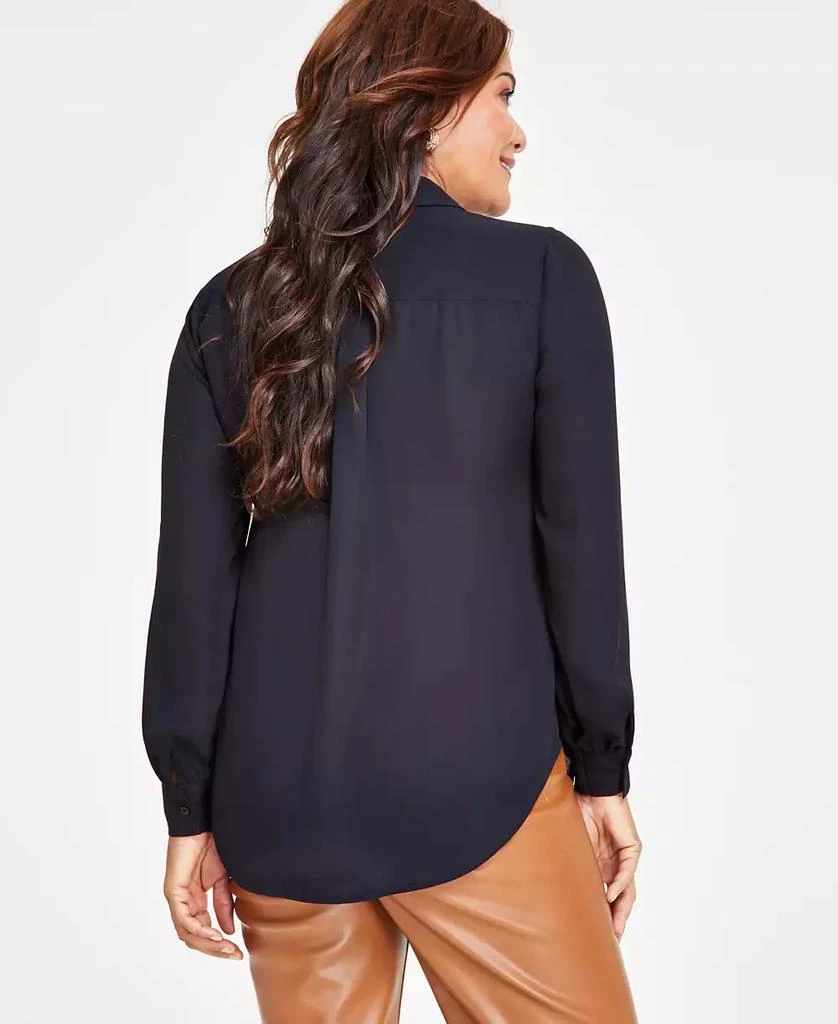 INC International Women's Button-Front Tunic Top, Created for Macy's 2