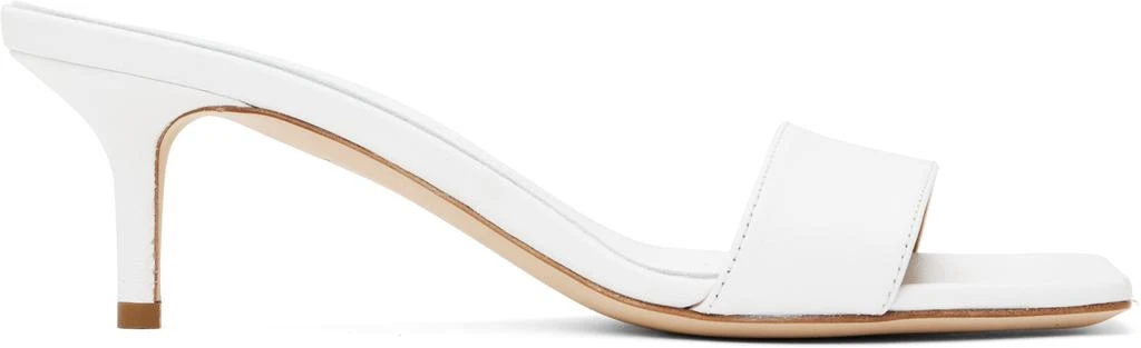 AEYDE White Ilvy Leather Mules 1