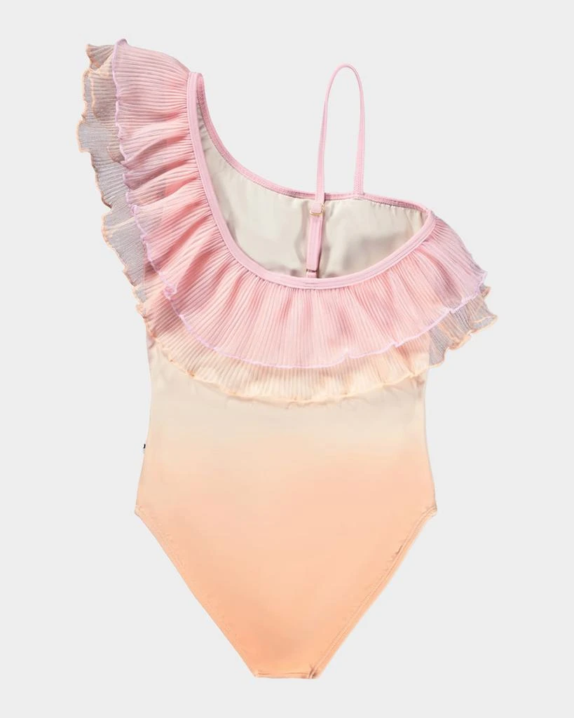 MOLO Girl's Nilla Asymmetric-Ruffle One-Piece Swimsuit, Size 3-10 2
