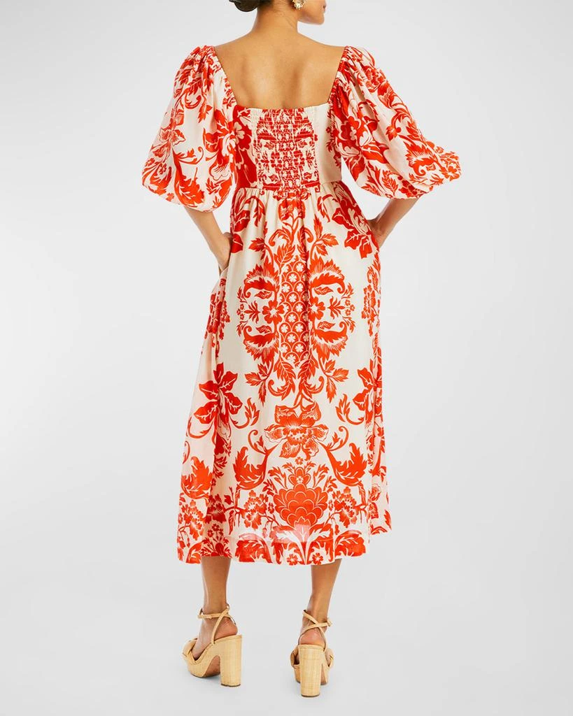 Mestiza New York Delphine Floral-Print Cotton Midi Dress 3