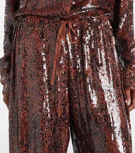 Dries Van Noten Sequined wide-leg pants 4
