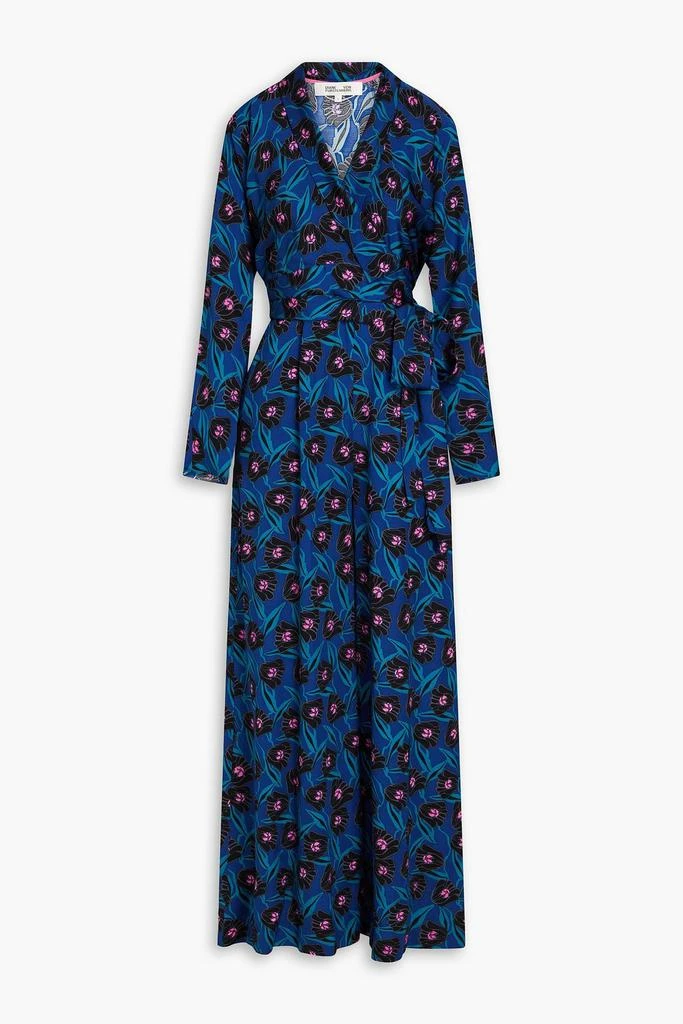 Diane von Furstenberg Piper floral-print crepe wide-leg jumpsuit 1