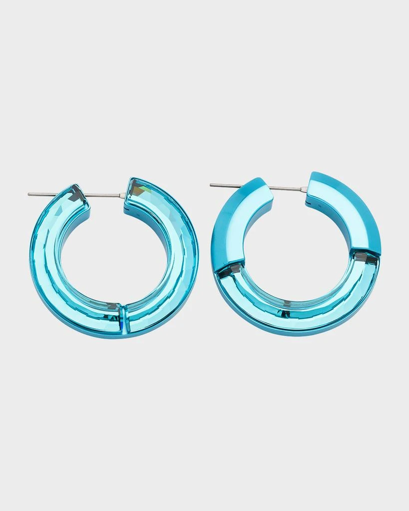 Swarovski Lucent Hoop Earrings, Blue