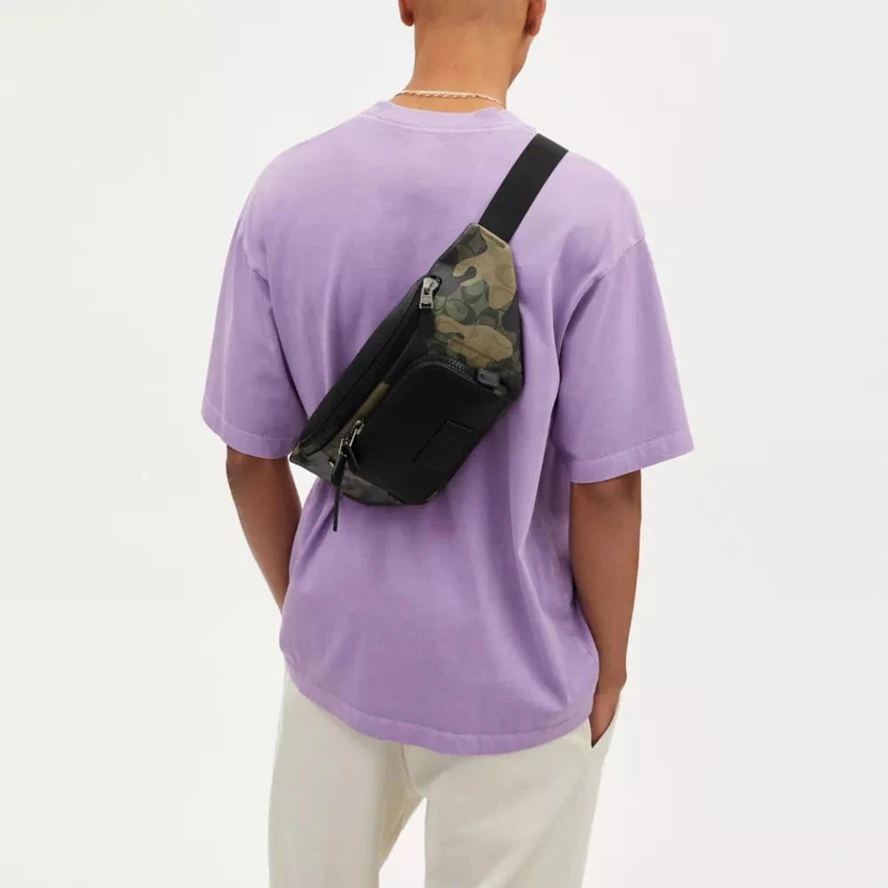Coach Track Belt Bag In Signature Canvas With Camo Print 5