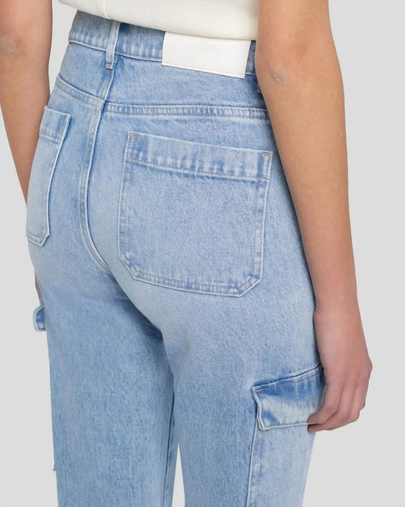 7 For All Mankind Logan Cropped Cargo Jeans In Airwave 5