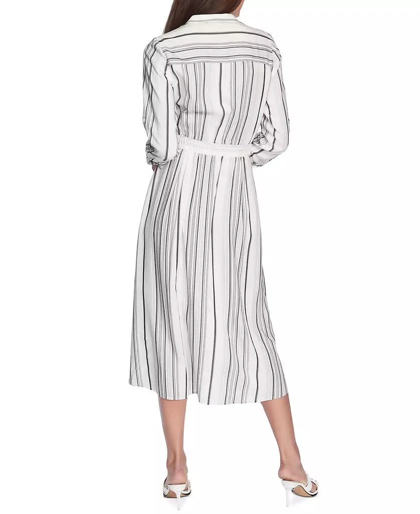 Court & Rowe Women's Stripe Belted Midi Shirt Dress 2