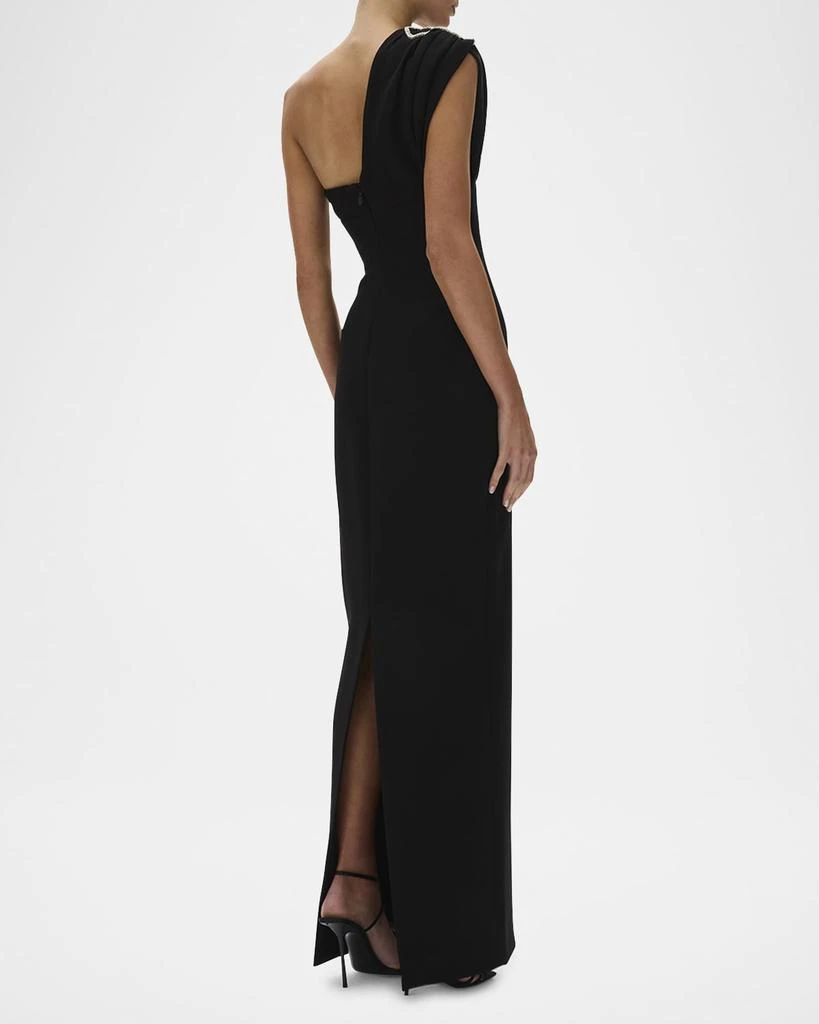 RACHEL GILBERT Winona Crystal Gathered One-Shoulder Gown 3