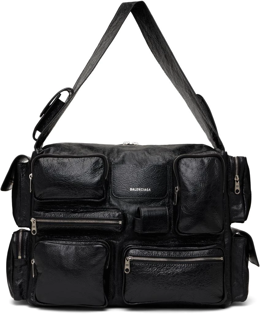 SUPERBUSY LARGE SLING BAG 42 IN KHAKI GREEN LAMBSKIN