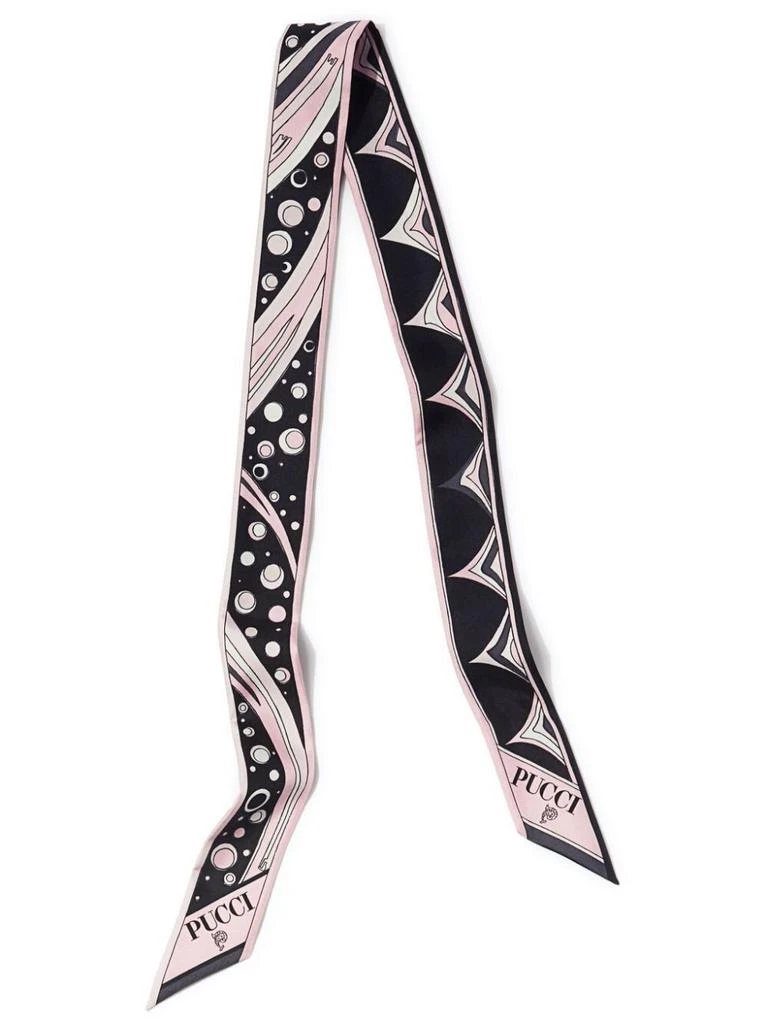 EMILIO PUCCI FOUNTAINS-PRINT SILK-TWILL SCARF 1