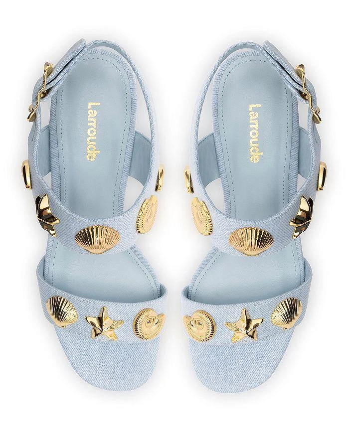 Larroudé Women's Madison Studded Strappy Sandals 4