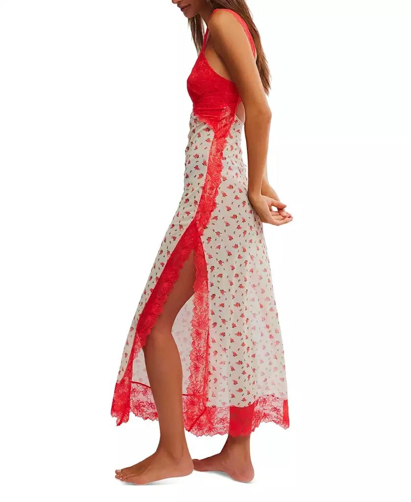 Free People Women's Suddenly Fine Floral Mesh & Lace Nightgown 2