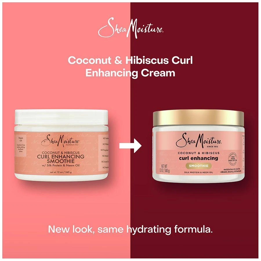 SheaMoisture Smoothie Curl Enhancing Cream Coconut and Hibiscus 5