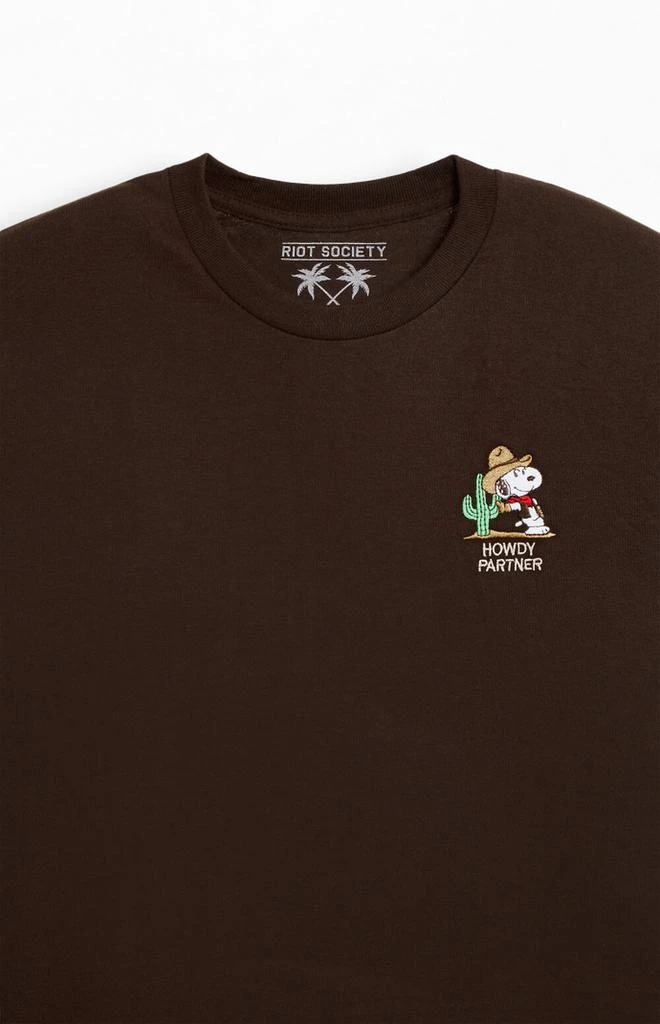 Riot Society Howdy Yall Peanuts Embroidery T-Shirt 2